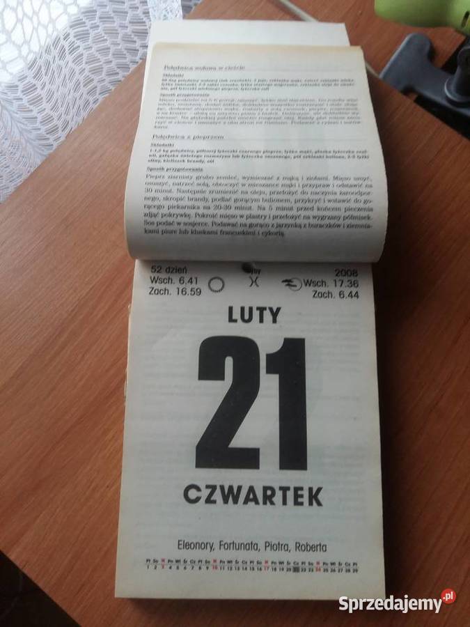 Kalendarz zdzierak duźy Pozostałe Biała Podlaska