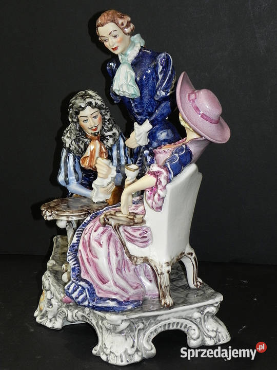 Roceram porcelana grupa figuralna Dyskusja kolor Środa Wielkopolska sprzedam