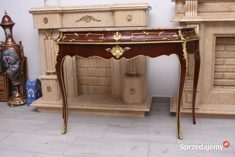 Konsola W Stylu Ludowika XV Marmurowy Blat Kraków