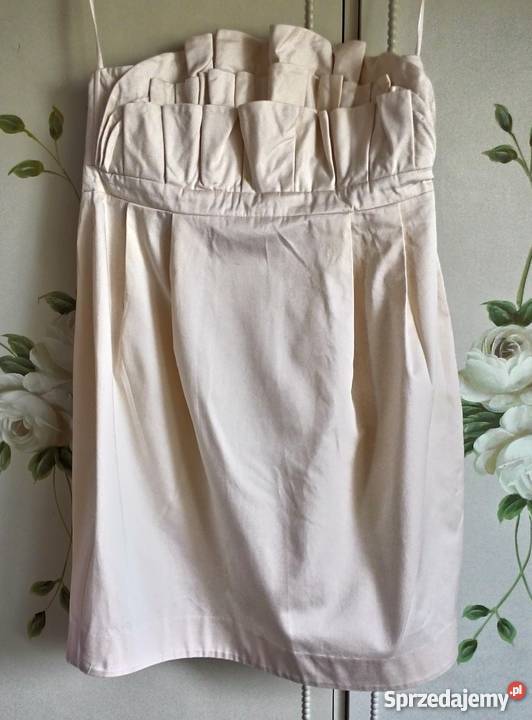 Sukienka HM Conscious Collection garden pudrowy