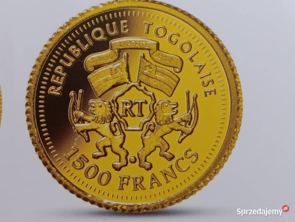 Złota moneta 1500 franków 2007rNefretete Próba Mosina