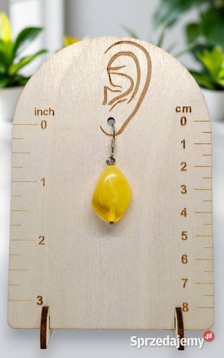 Kolczyki z BURSZTYNU bursztyn bałtycki bryłki Warszawa