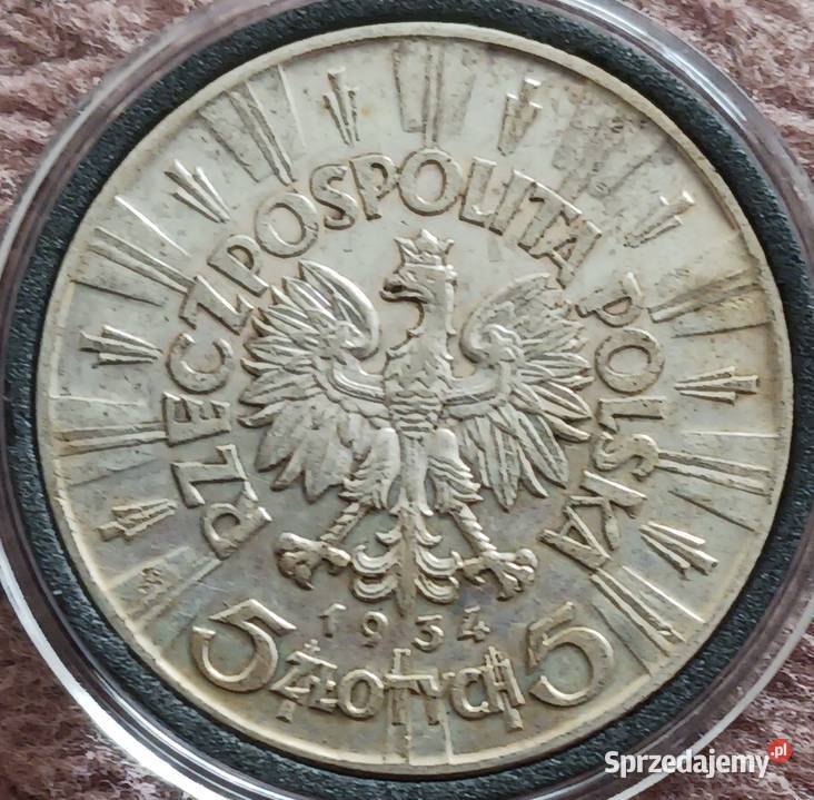 5 J Piłsudski 1934 r Orzeł urzędowy piękny Konin