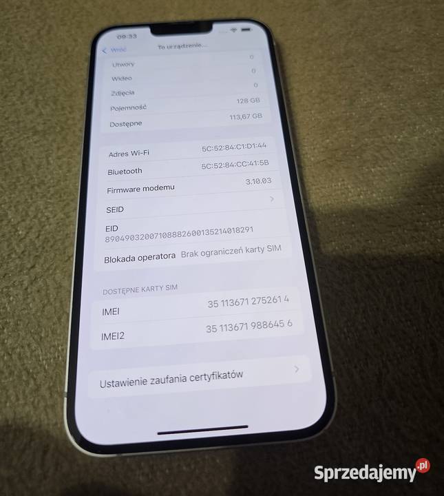 Iphone 14 plus 128 GB fioletowy purple stan Apple / iPhone Bydgoszcz