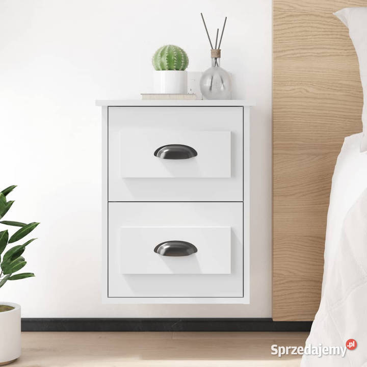 Wiszące szafki nocne 2 białe 415x36x53 WM816393 Warszawa