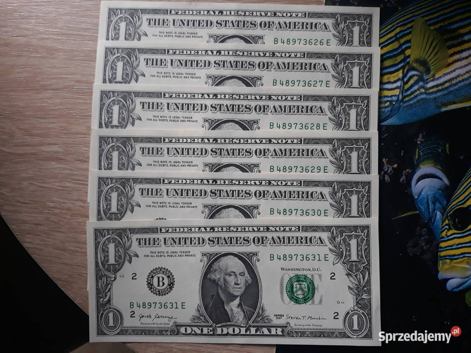 6 x 1 Dolar G Washington 2017 r mennicze kolejne Konin sprzedam