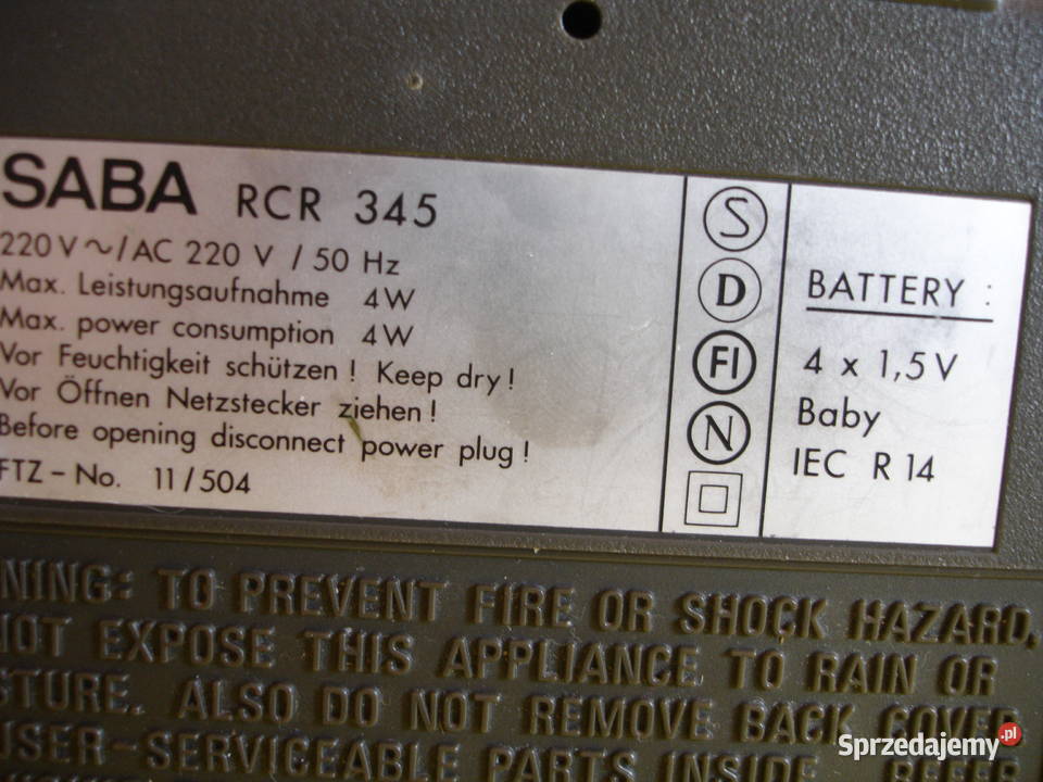 Radiomagnetofon SABA RCR345