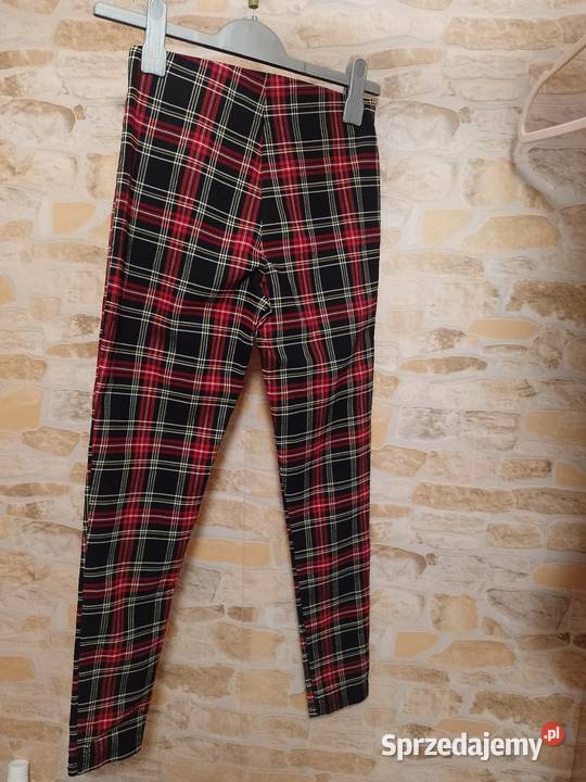 34XS ZARA Legginsy w kratkę z Madrytu spodnie małopolskie Kraków