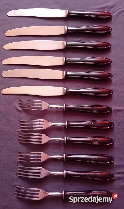 Komplet sztućców Gerlach z bakelitowymi sprzedam