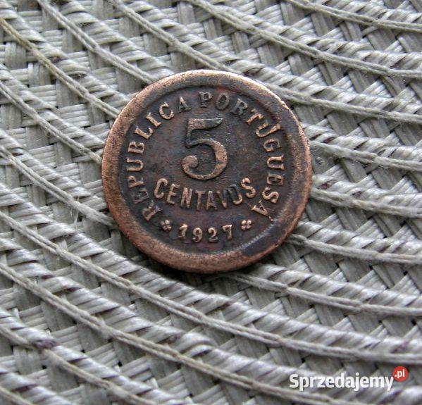 Poryugalia 5 Centavos 1927r Kalisz