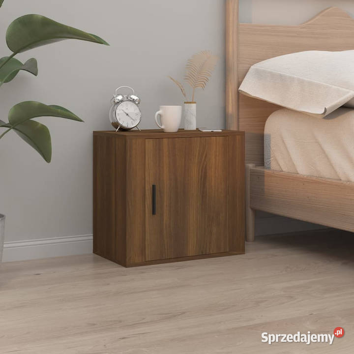 Wiszące szafki nocne 2 brązowy dąb 50x30x47 Nocne Nocne Warszawa