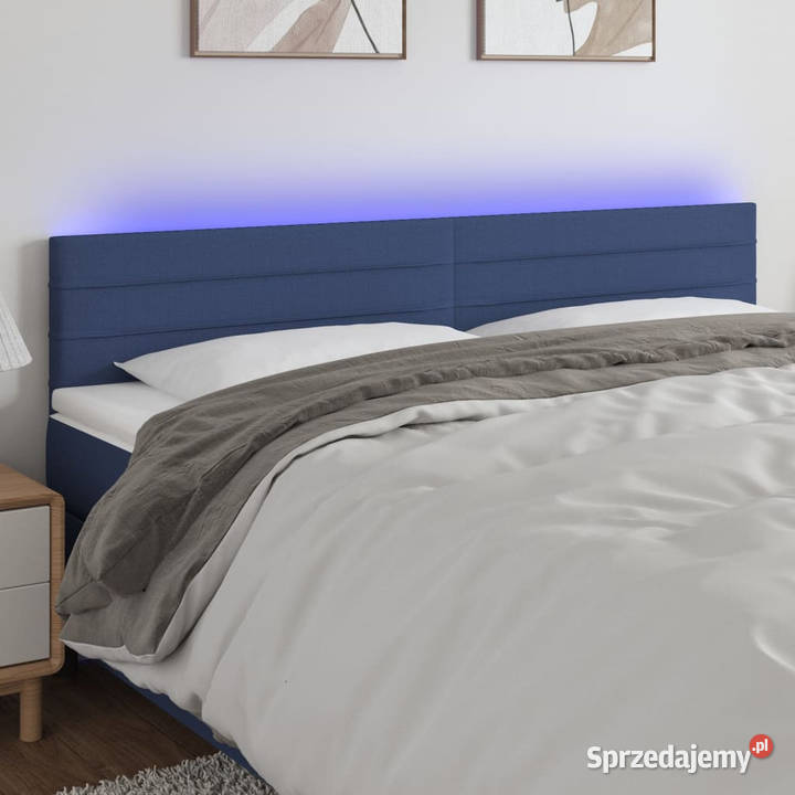 Zagłówek do łóżka z LED niebieski 200x5x7888 Warszawa