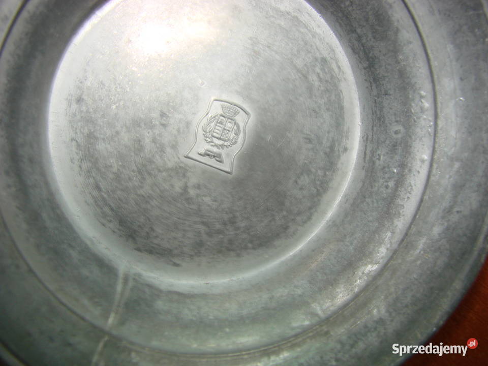 cynowy dzbanek z pokrywką Pruszcz Gdański