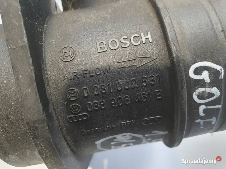 VW Golf V 19 TDI PRZEPŁYWOMIERZ POWIETRZA Motoryzacja Janów sprzedam