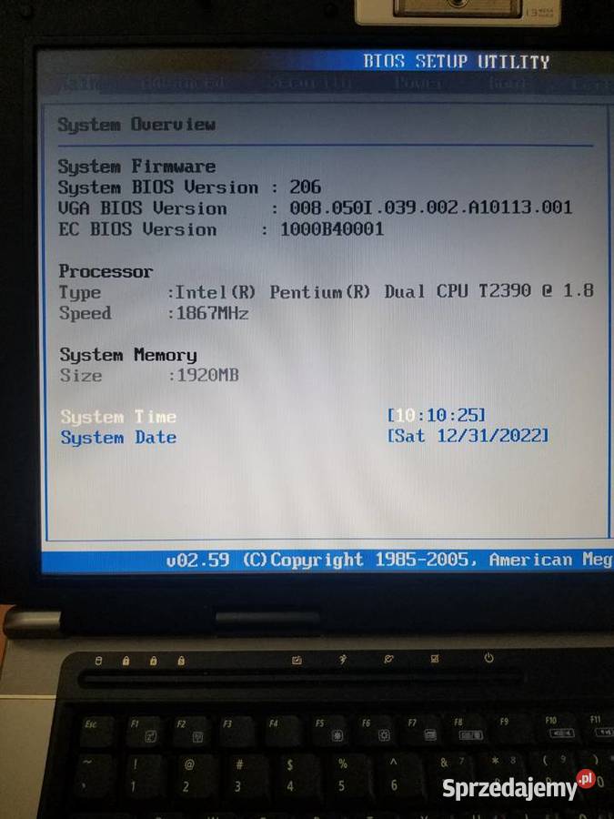 Laptop ASUS F5RL Liczba rdzeni 2