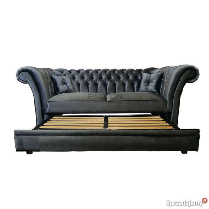 Pikowana sofa Chesterfield Exeter Soft fspania tkanina Kraków sprzedam