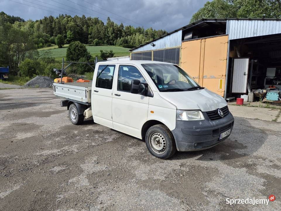 VW Transporter T5 Doka 19 TDI Skrzynia 6 osób Mszana Dolna