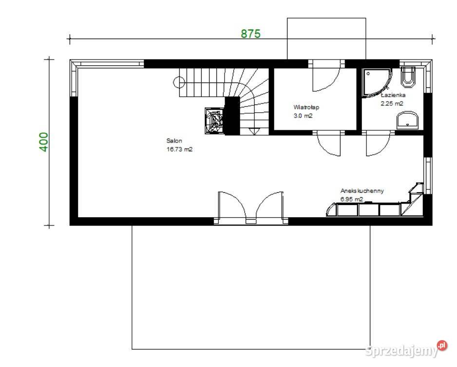 Projekt domu ZG75 na zgłoszenie 5m na ROD Sosnowiec