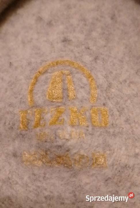 BERET wełniany szary melanż FEZKO 100 wełna z Złotniki sprzedam