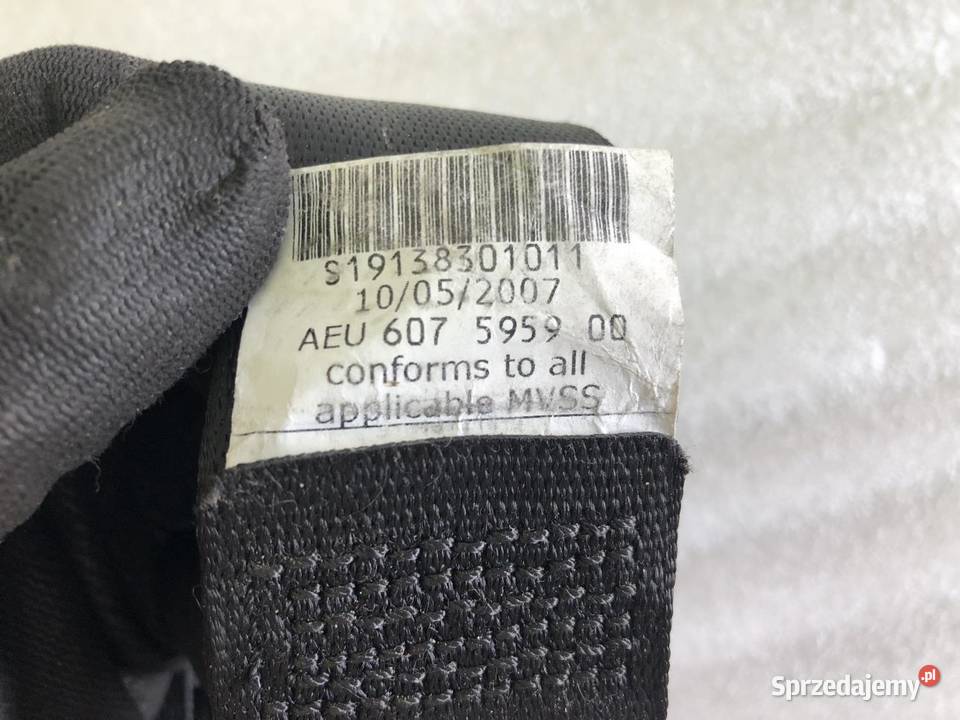 PAS LEWY PRZÓD 607595900 BMW E65 LIFT Wyposażenie wnętrza