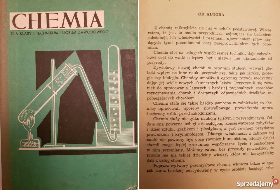Chemia klasy I technikum i liceum zawodowego Rok wydania 1982 Kielce