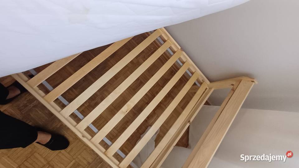 Łóżko sosnowe IKEA 90x200 stelaż materac stan na