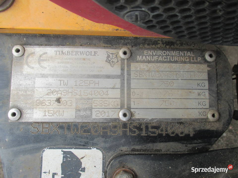 Rębak spalinowy Timberwolf TW125PH Pleszew