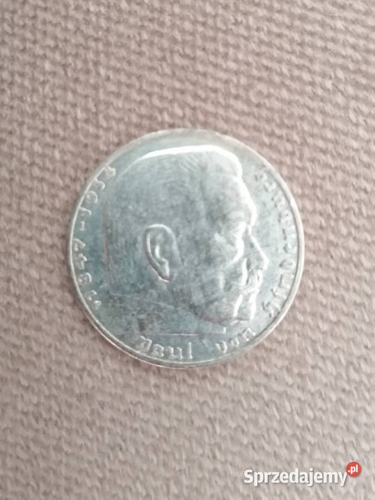 moneta 2 marki Niemcy 1939 Wrocław