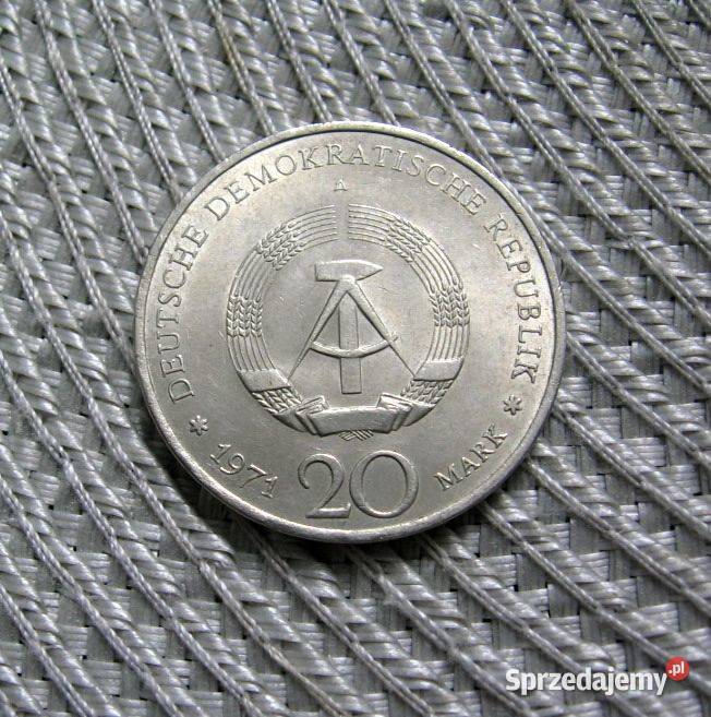 DDR 20 Marek 1971r 85 Rocznica urodzin Ernsta