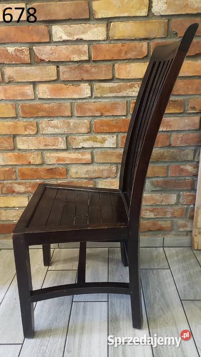 Krzesło tekowe drewniane 1 kolonialne twarde