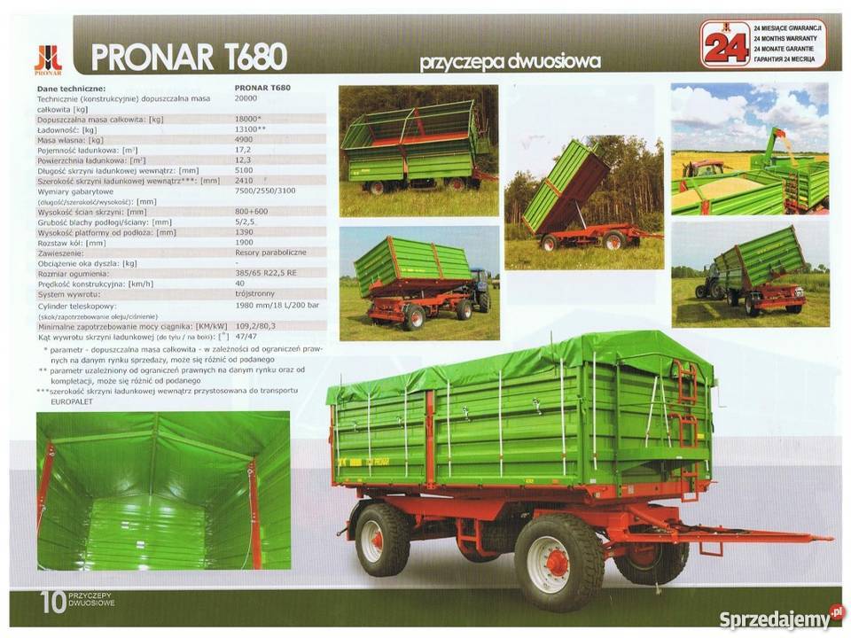 Przyczepa Pronar 8T 10T DOSTĘPNOŚĆ ZARAZ Z Toruń sprzedam
