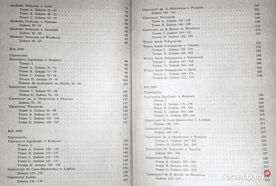 Tematy egzaminów wstępnych z fizyki na wyższe miękka Chełm