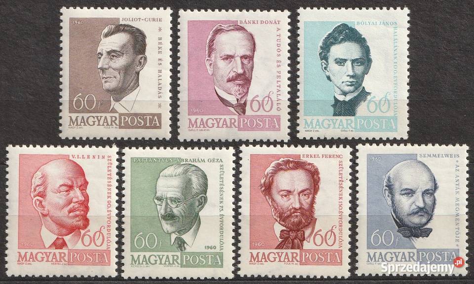 WĘGRY 1960 POSTACIE CZYSTE Łódź