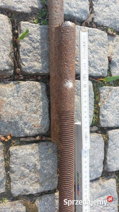 Pręt stalowy gładki fi 30 mm ściąg długość 75 m Oława