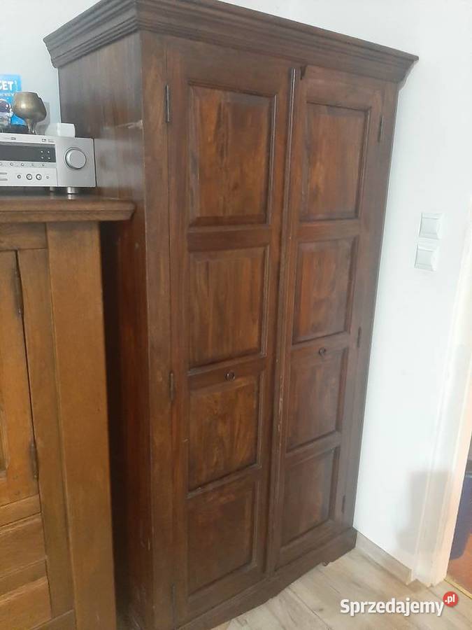 Drewniana szafa palisander w stylu kolonialnym Kępa