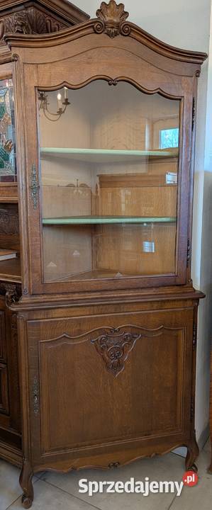 Dębowa narożna witryna ludwikowskasklep Dąbrowa Meble Dąbrowa Górnicza
