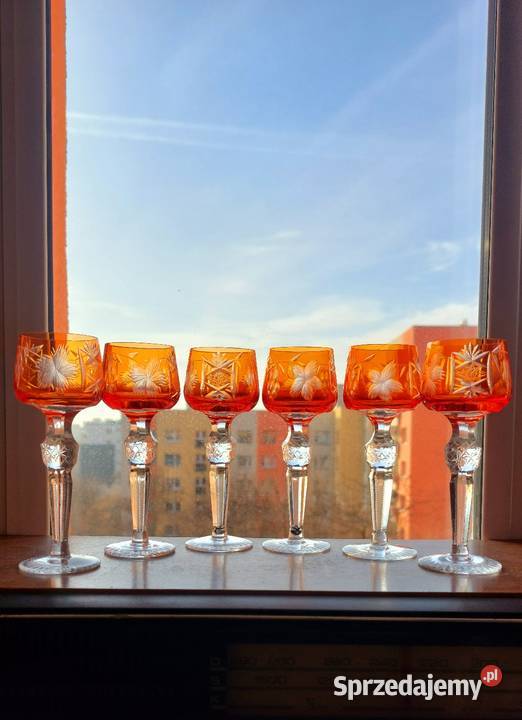 Piękne kieliszki kryształowe PRL dolnośląskie Wrocław