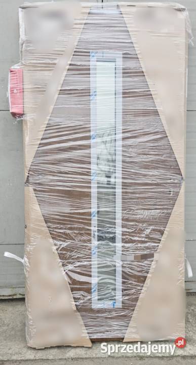 Drzwi zewnętrzne z antabą klamką aluminiową Szamotuły