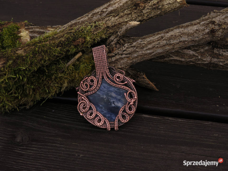 Dwustronny wisior drzewo życia sodalit rękodzie