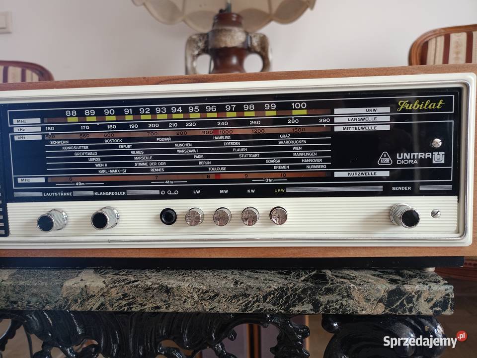 Zabytkowe Polskie Radio Jubilat UNITRA Diora Radioodtwarzacze Drawski Młyn
