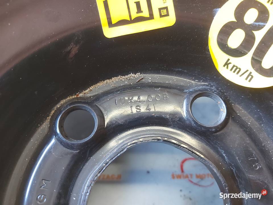 OPEL INSIGNIA A koło dojazdowe 1257017 98M 5x120 Koła dojazdowe świętokrzyskie Kielce