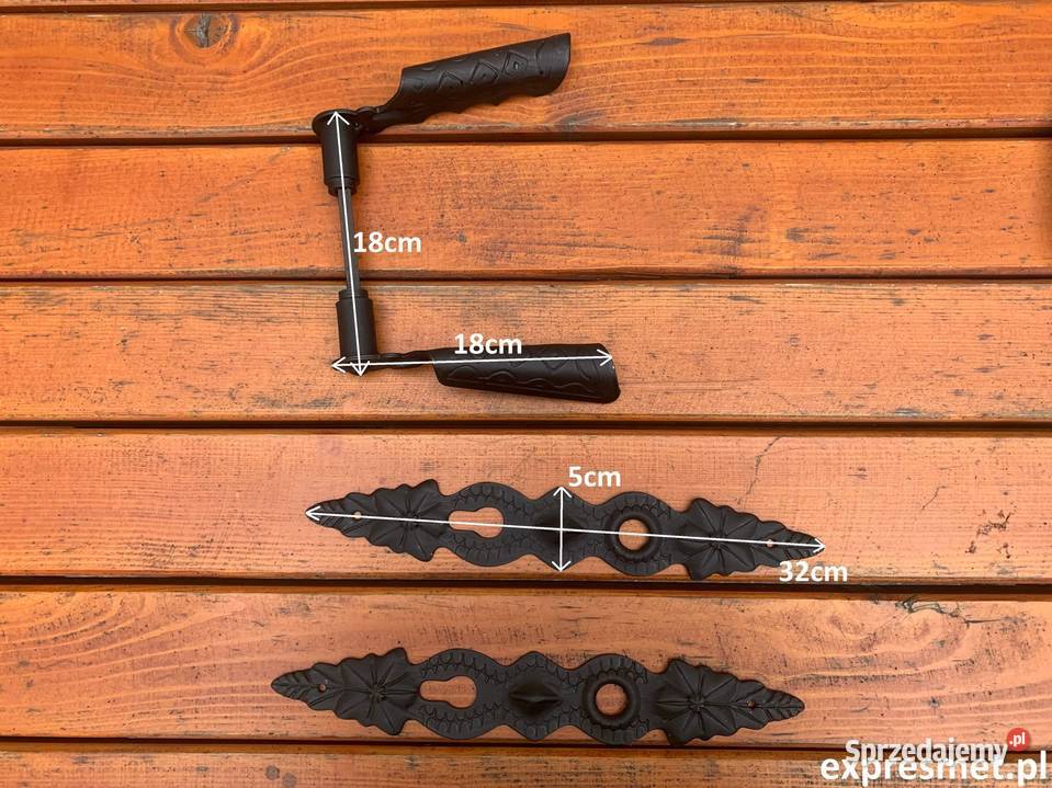 RUSTYKALNA Klamka kuta do furtki bramki drzwi Rzeszotary