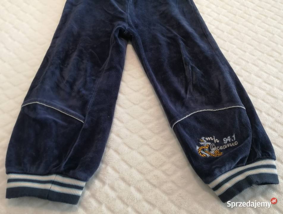 Spodnie zamszowe kotwica i lina 98 marynarskie chłopiec Dla Dziecka Czeladź