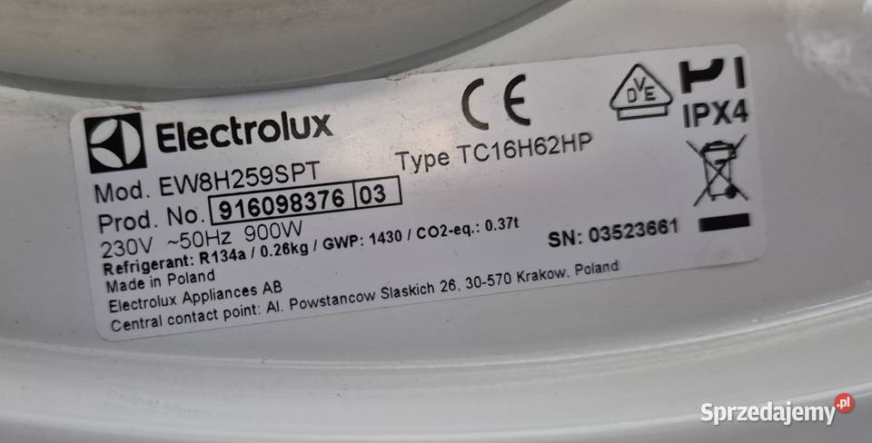Suszarka do ubrań Electrolux EW8H259SPT Wołomin