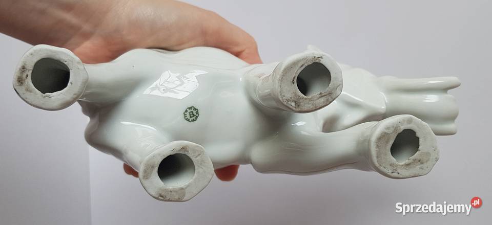 Sygnowana porcelanowa figurka Słonia Słoń