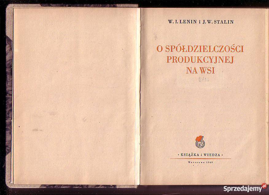 7807 WI LENIN i JW STALIN O SPÓŁDZIELCZOŚCI Czyrna