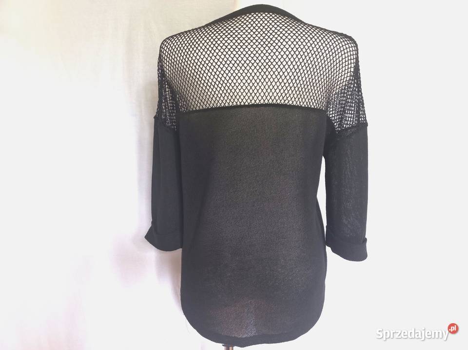 Sweterek czarny Bluzka cienka r 3840 rękaw 34 3/4 Białystok