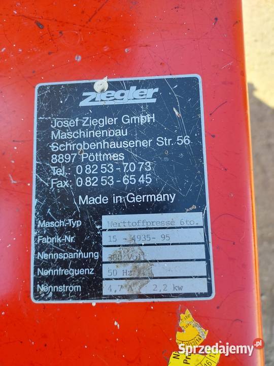 Belownica prasa zgniatarka do foli kartonu