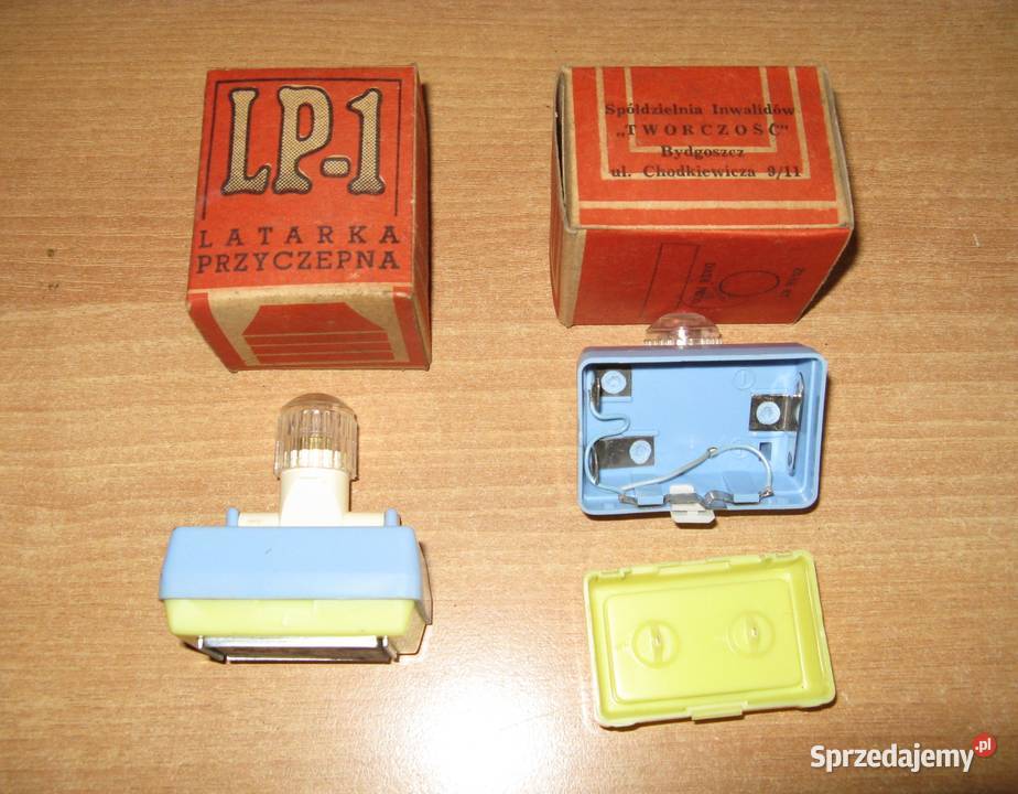 Latarka przyczepna LP1 z PRL Dąbrowa Górnicza