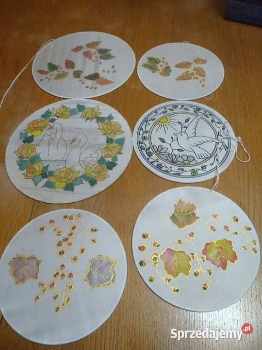 Jedwabne ręcznie malowane okienne ozdoby Miłobądz